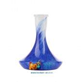 Колба для кальяна Hype Kite White Blue Alebastr (Хайп Кайт Белый Синий Алебастр)