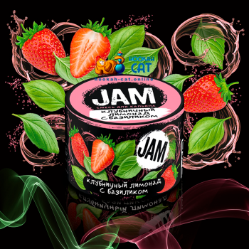 Бестабачная смесь для кальяна Jam (Джем) Клубничный Лимонад с Базиликом 50г