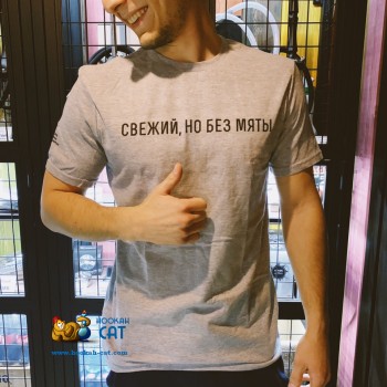 Футболка Свежий Но Без Мяты размер S - купить уникальную футболку с доставкой в Москве и по всей России